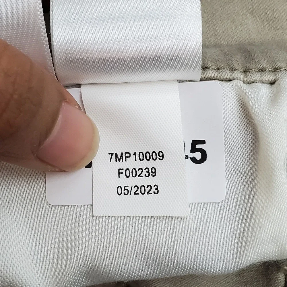 Lucky Brand Men Pants 38X30 Khaki Chino Twill 121 Slim Straight Button Zipper